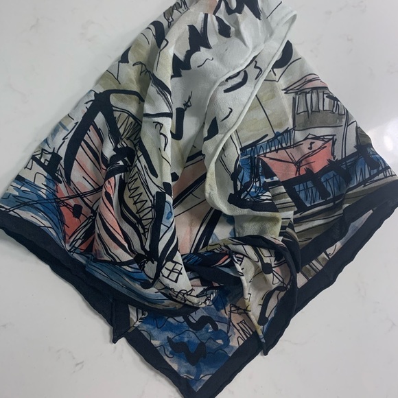 burberry silk neck scarf